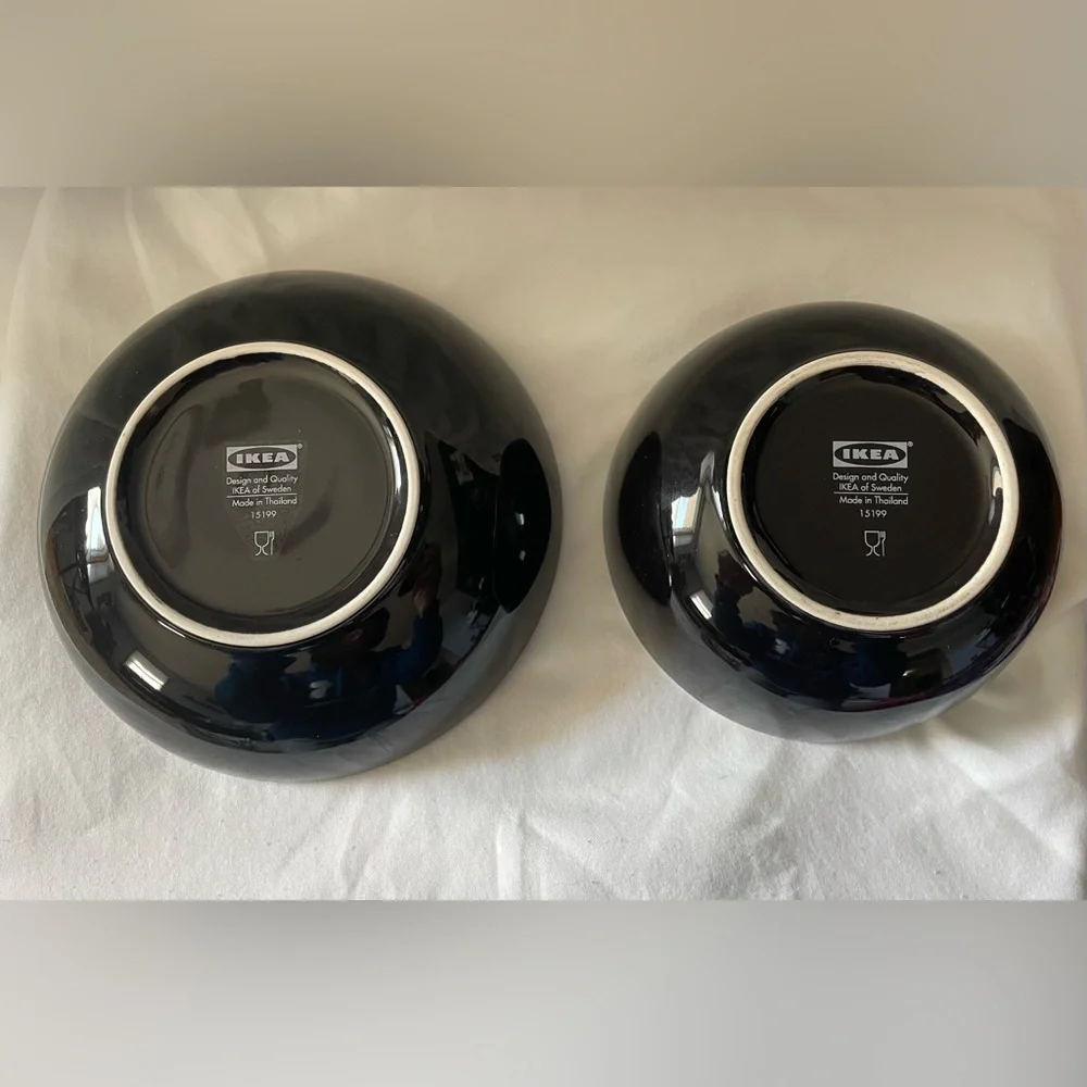 IKEA Black Ceramic Bowls- set of 2